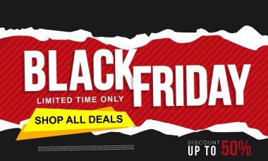 Siyah Cuma afiş reklamlar şablonu