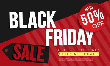 Siyah Cuma afiş reklamlar şablonu