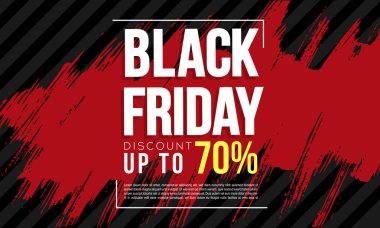 Siyah Cuma afiş reklamlar şablonu