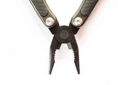 Beyaz bir arka planda siyah timsah ağız penleri