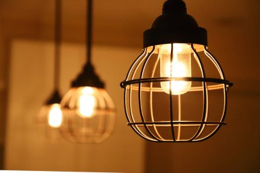 Ev dekorasyonu için Vintage iç aydınlatma lambası.