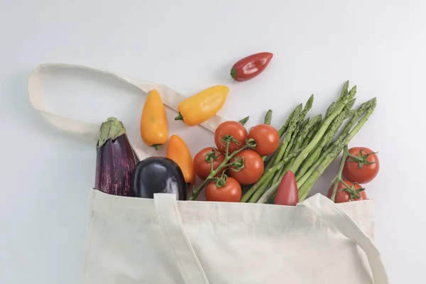 Zero Waste Use Less Plastic Concept Fresh Vegetables Organic Eco — Stock Photo, Image