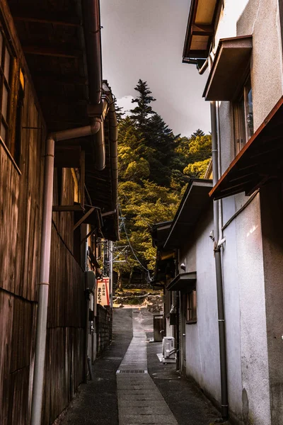 eski Japon evleri arasında dağa patika