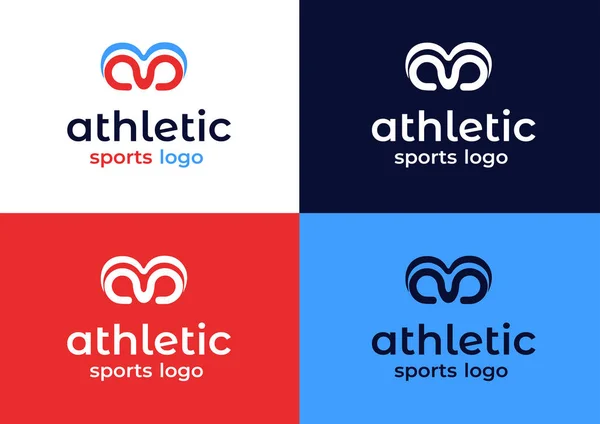 Modern spor spor spor salonu Fitness logo kanat Ram simgesi olan marka