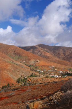 Betancuria Fuerteventura adada dağ manzarası.