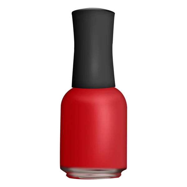 Isolated Red Nail Polish White Background Nail Varnish — Stock Photo, Image