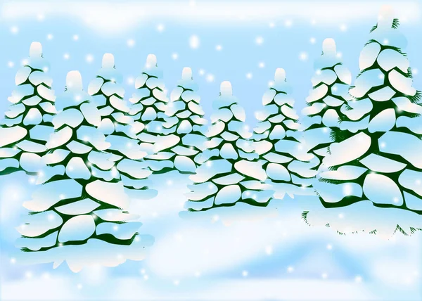 Зимний Лес Рождественская Елка Снегом Лесу — стоковое фото