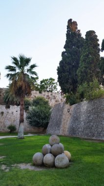 Rhodes Kalesi. Rodos şehir. Rodos Adası Yunanistan
