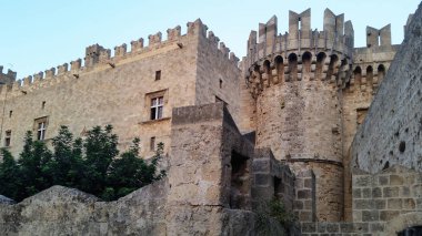 Rhodes Kalesi. Rodos şehir. Rodos Adası Yunanistan.