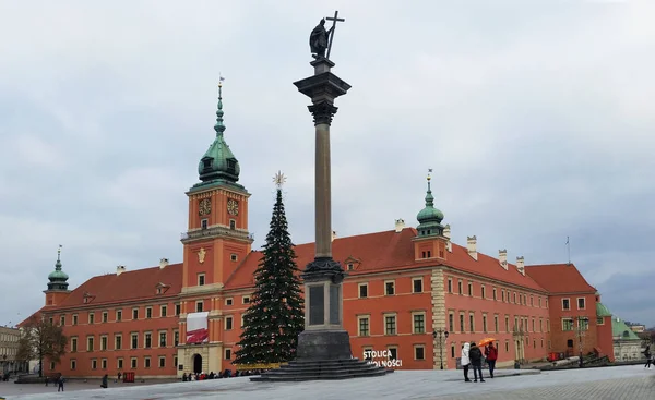 Warsaw Varşova Daki Kale Meydanında Bulunan Sütun Sigismund Iii Polonya — Stok fotoğraf