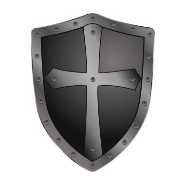 Beyaz arka plan üzerinde izole kalkan. Kalkan vektör çizim