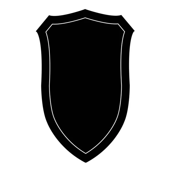 白い背景の上の分離の黒楯 シールドのベクター イラストです シンボル 盾アイコン — ストックベクタ