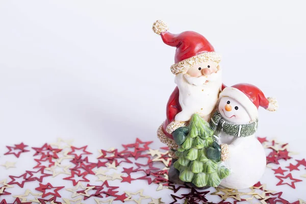 New Years Christmas Decoration Table — Stock Photo, Image