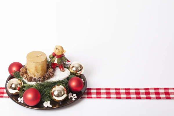 New Years Christmas Decoration Table — Stock Photo, Image