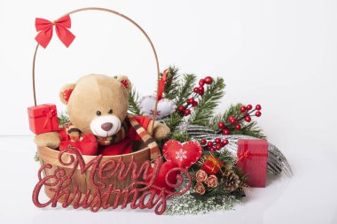 Yeni yıl ve Noel dekorasyon masada