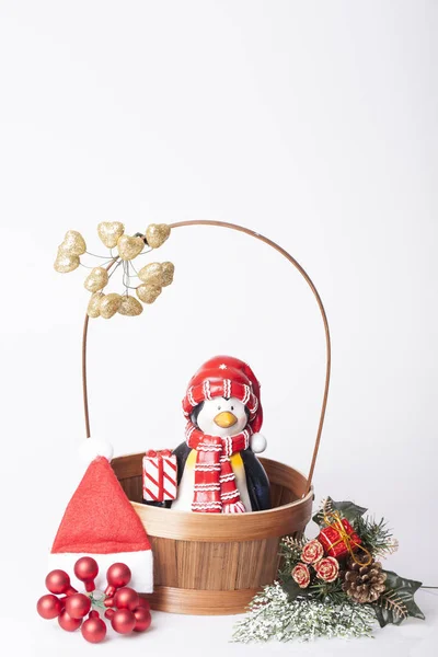 New Years Christmas Decoration Table — Stock Photo, Image