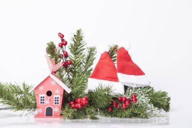 Yeni yıl ve Noel dekorasyon masada