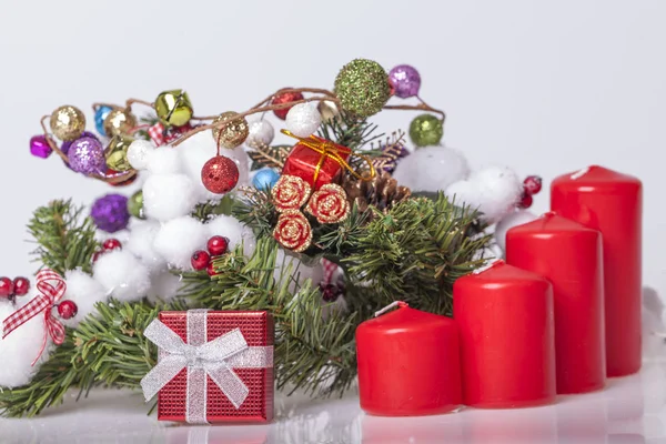 Año Nuevo Decoración Navidad Mesa — Foto de Stock