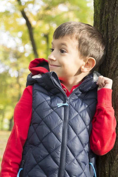 Ragazzo Che Gioca Nel Parco Giochi Focus Selettivo Piccola Profondità — Foto Stock