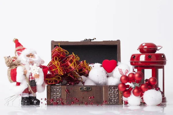 New Year Christmas Decoration Table — Stock Photo, Image