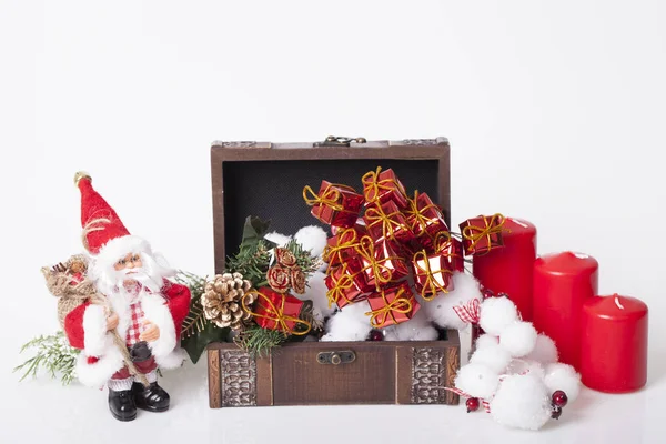 New Years Christmas Decoration Table — Stock Photo, Image