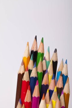 Çocuk okul ve ofis malzemeleri tablo, seçici odak ve küçük alan derinliği