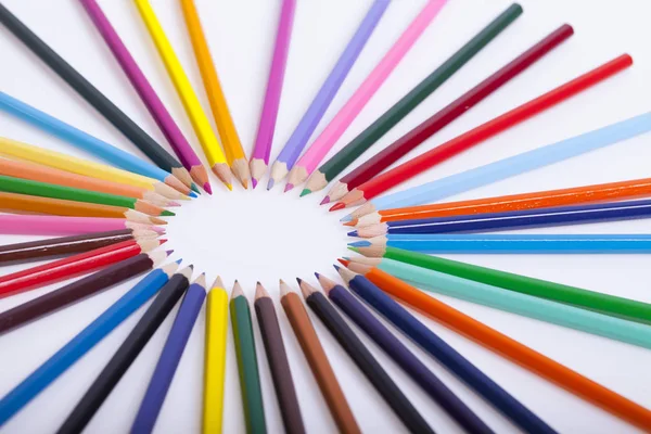 stock image Childrens school and office supplies on the table, Selective focus and small depth of field