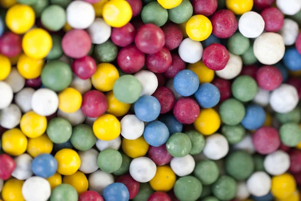 Very Delicious Sweet Candies Various Colors Form Beads Selective Focus — Stock Photo, Image