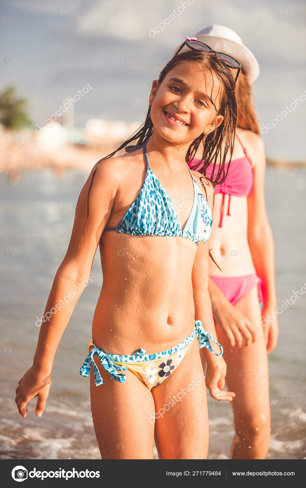 little girls running