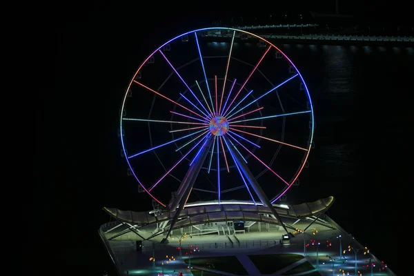 Sea Boulevard Bakou Azerbaïdjan Janvier 2019 Attraction Grande Roue Installée — Photo