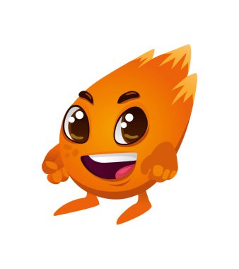 Sembolik çizim ateş. Beyaz arka plan üzerinde izole nesne. Vektör çizim