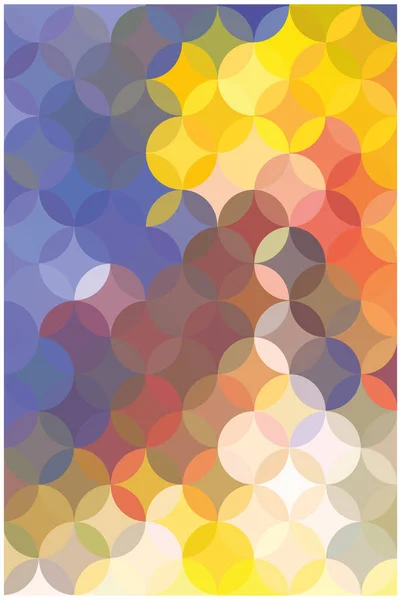 Colorful Circles Mosaic Abstract Background Vector Flat Illustration — Stock Vector