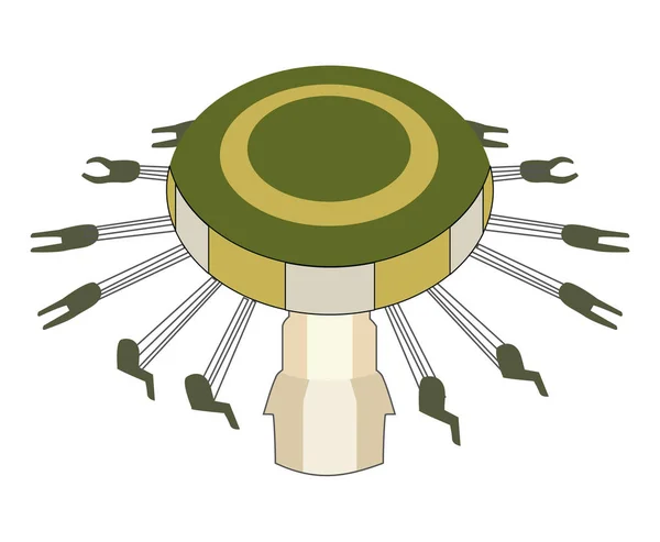 Большая Карусель Векторная Плоская Иллюстрация — стоковый вектор