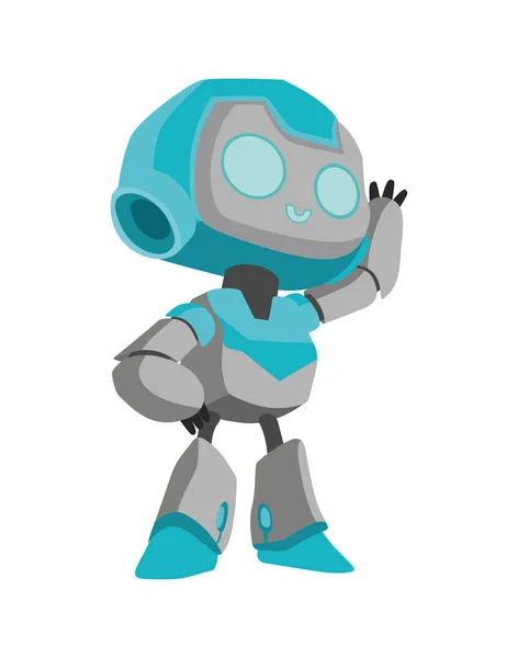 Üdvözli vidám robot — Stock Vector