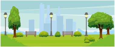 Kentsel peyzaj görünümü. Yüksek evler arka plan üzerinde manzara