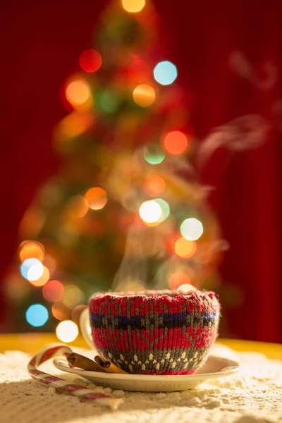 Decoración Navidad Taza Café —  Fotos de Stock