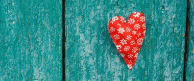 kırsal bir arka plan, Sevgililer günü el yapımı kumaş Kalpler