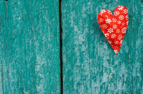 Ręcznie Robione Tkaniny Serca Tle Obszarów Wiejskich Walentynki — Zdjęcie stockowe