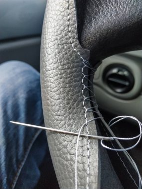 Direksiyon kapağında, otomatik özel araba iç yükseltme, DIY örgü