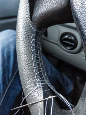 Direksiyon kapağında, otomatik özel araba iç yükseltme, DIY örgü