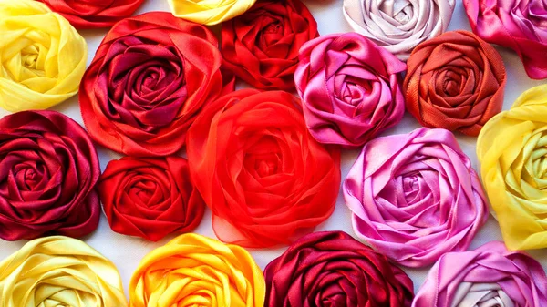 Creative Background Silk Flowers — Stock Photo, Image