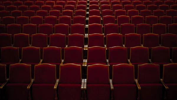 Empty Comfortable Red Seats Hall — Stock Photo, Image