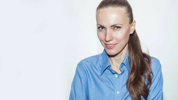 Businesswoman Wearing Formal Wear White Background — Stock Photo, Image