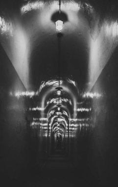 koridor tonozlu tavan ile dar ve aydınlatma merkezi dim