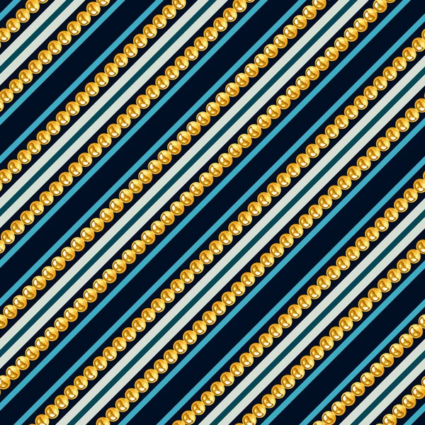 Abstract Seamless Striped Pattern Precious Gold Chains Designed Textile Fabric — Stock Photo, Image