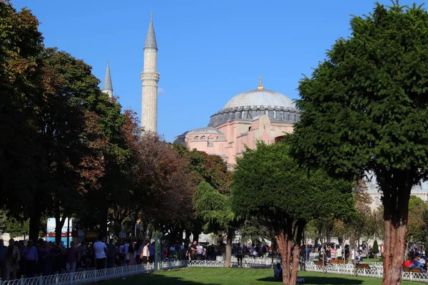 Istambul Fatih Sultan Ahmet Turquia Setembro 2019 Cúpulas Minaretes Santa — Fotografia de Stock