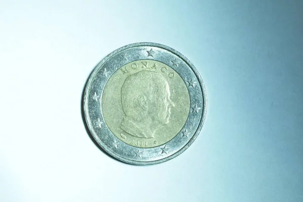 Moneta Denaro Valuta Monete Argento Isolato Affari Bianco Contanti Finanza — Foto Stock