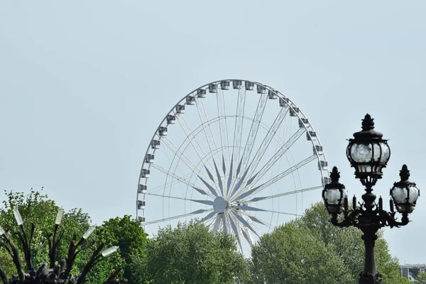 Roda Ferris Diversão Parque Céu Roda Gigante Diversões Passeio Feira — Fotografia de Stock