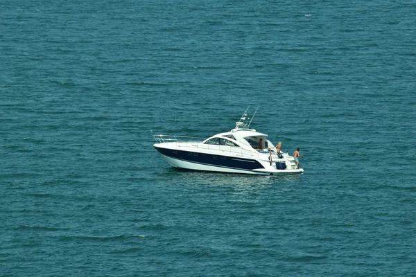 Boat Sea Yacht Water Ocean Ship Speed Luxury Speedboat Vacation — Stock Photo, Image