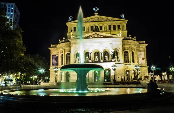 Alte Opera Frankfurt Noci — Stock fotografie